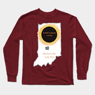 Total Eclipse Indiana 2024 - Morgan County Long Sleeve T-Shirt